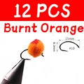 12 piezas de color naranja quemado