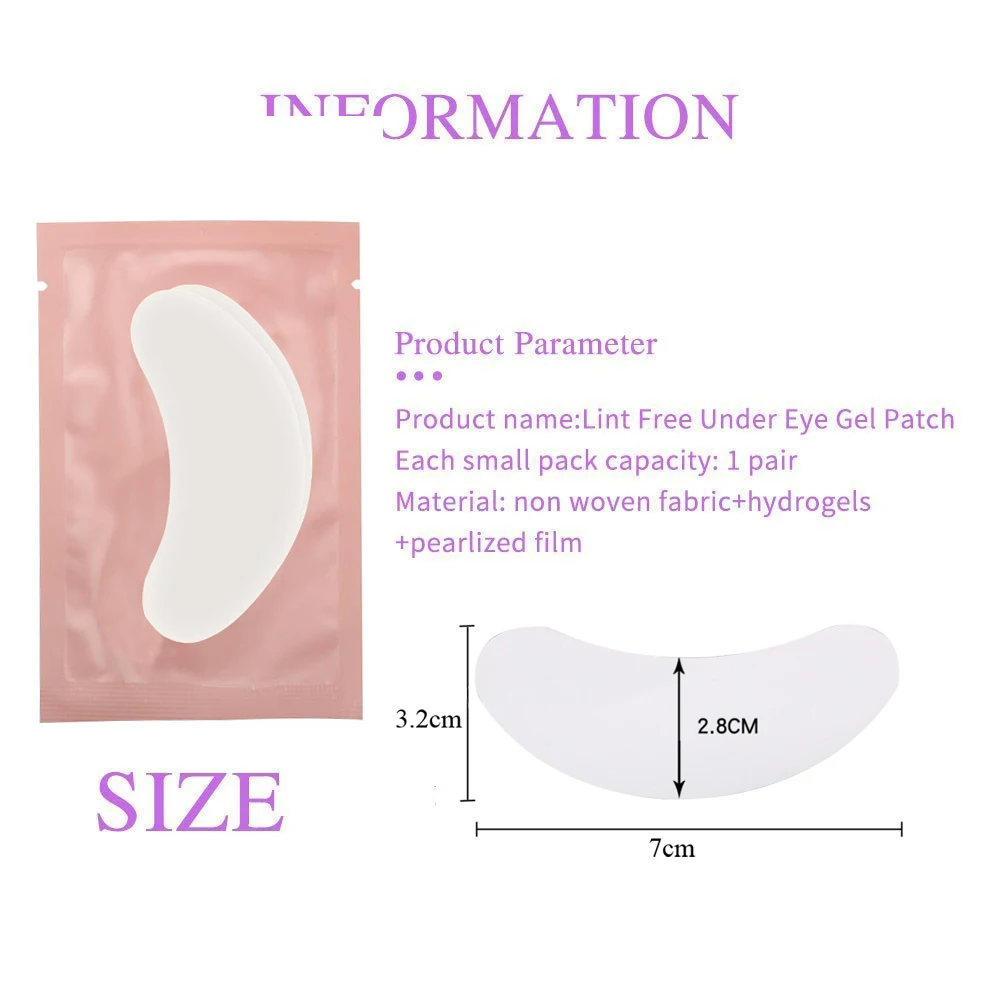 50/100 Under Eye Pads for Eyelash Extension Paper Patches Lint free Grafted Eye Stickers  Hydrogel Eyelashes Patch makeup tools