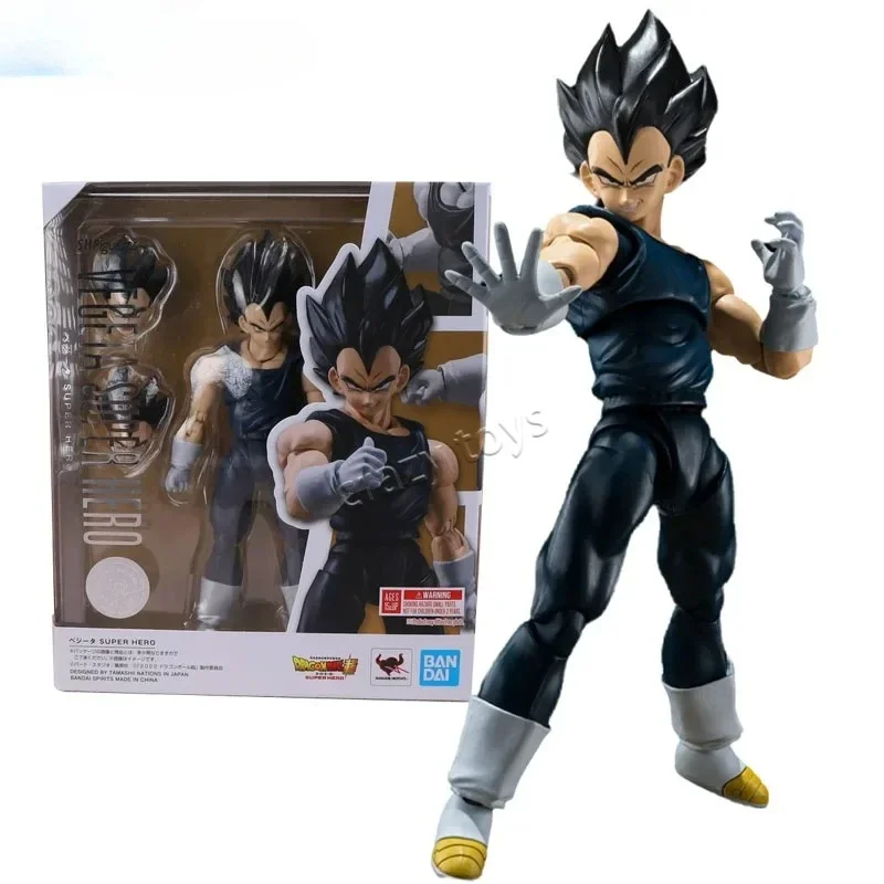 

Оригинальная фигурка Bandai, модель Dragon Ball Super, набор для сборки SHF Vegeta Super Hero Collection, фигурка-модель, игрушки для мальчиков, подарки