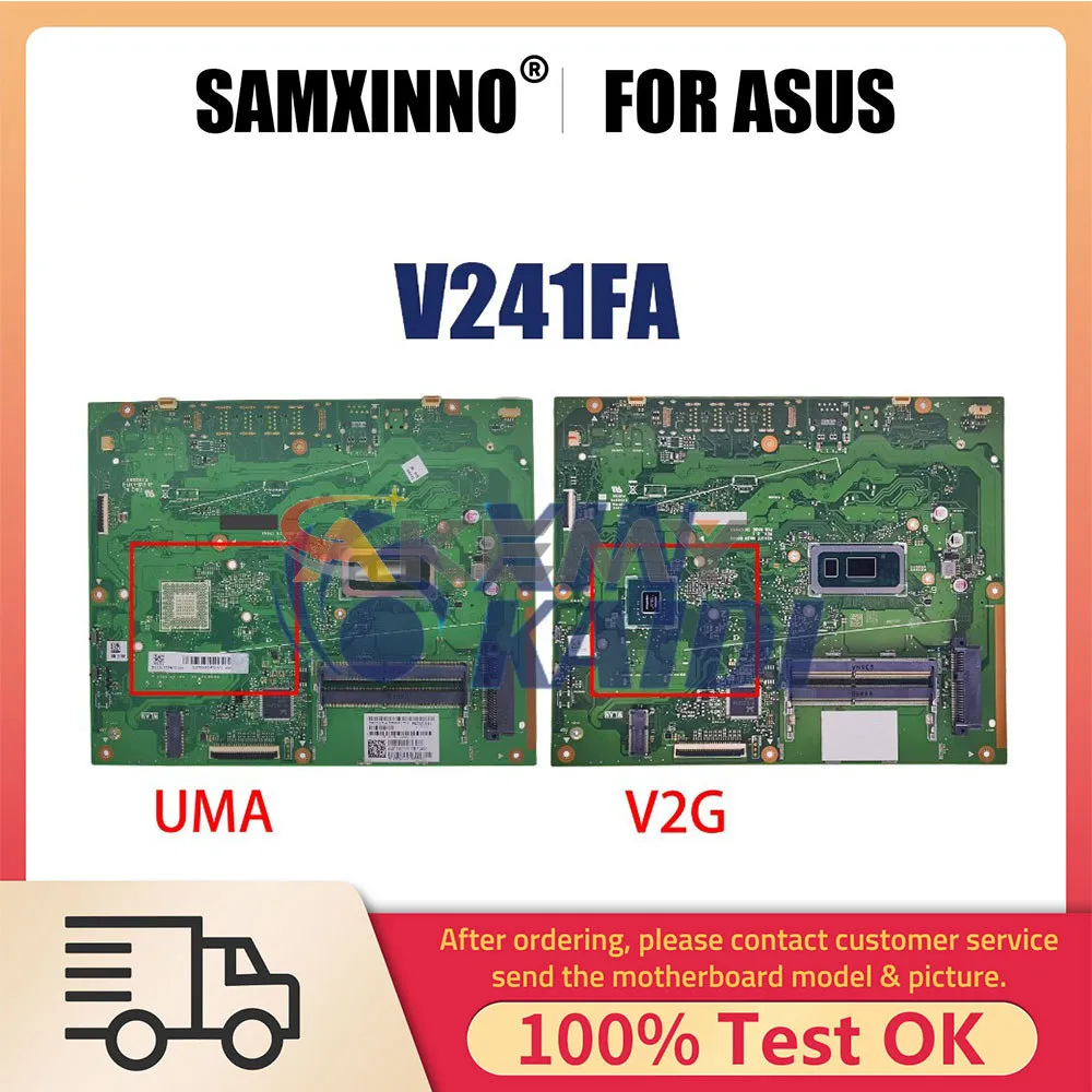 اللوحة الأم للكمبيوتر المحمول ASUS Vivo AiO V241FA V241FF V241FA V241F اللوحة الأم للكمبيوتر المحمول الكل في واحد مع I3 I5 I7 8th Gen CPU اختبار موافق