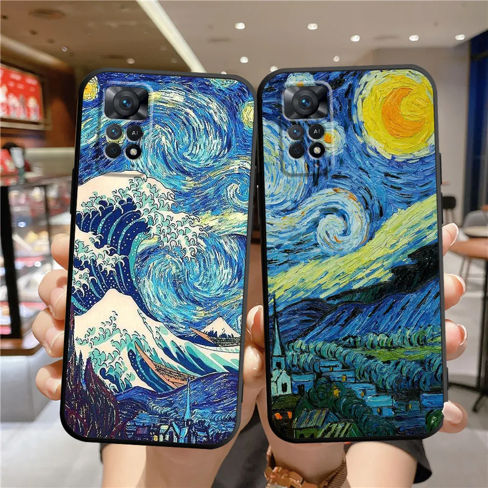 Van Gogh Starry Night Back Phone Case For Honor X8 X8a X9a X7 X6a X6 8X 90 Pro Magic4 Pro Magic5 Lite Cover TPU Soft  Case