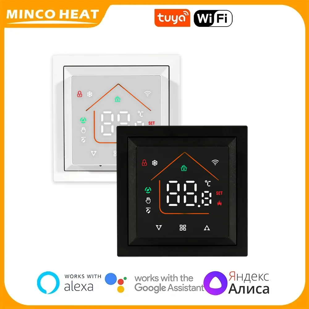 Minco Heat Detachable LED Screen Temperature Controller 3A/16A Tuya WiFi Thermostat for Underfloor Heating/Gas Bolier