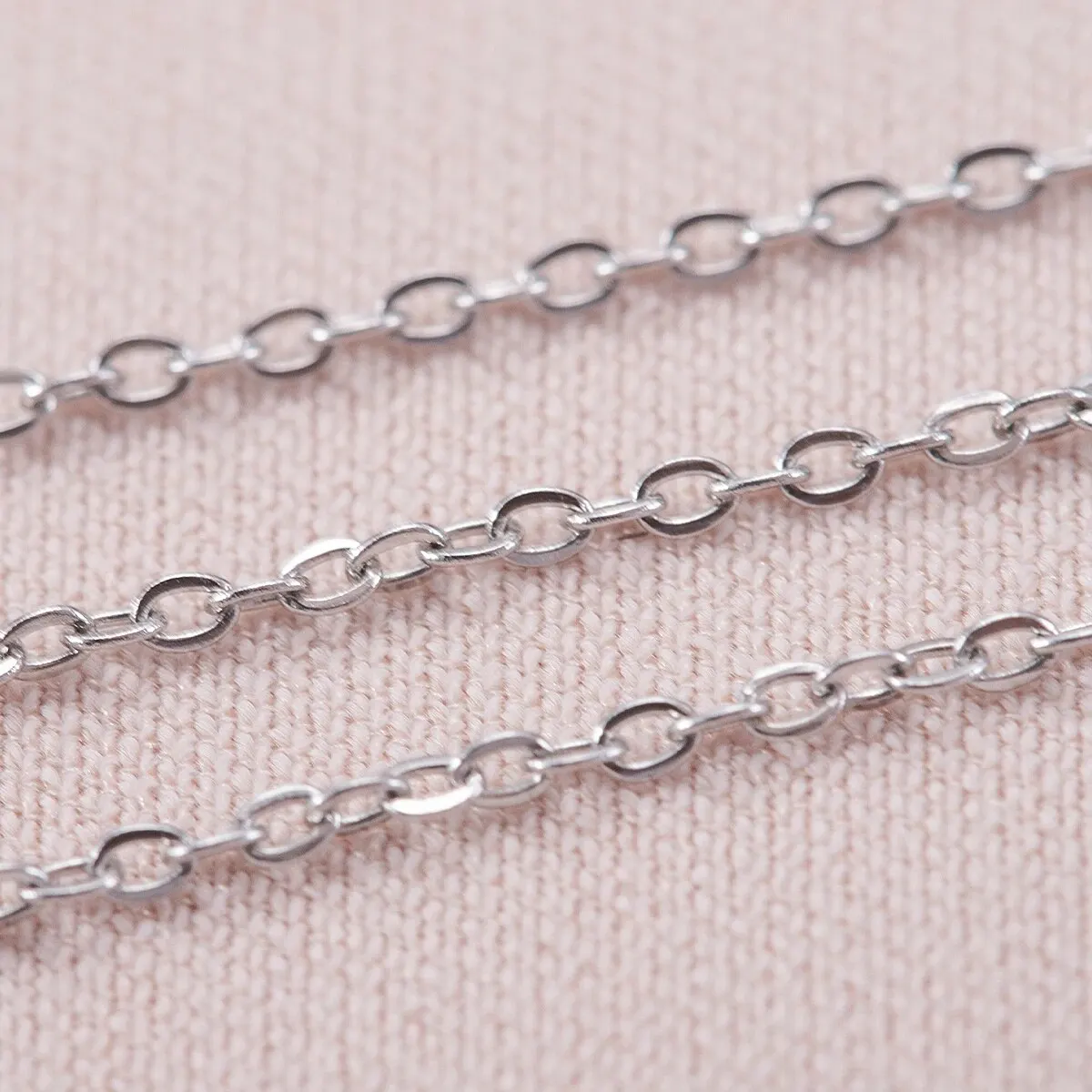 10Meters Stainless Steel Chain O Shape Cross Chains For Necklace Bracelet Jewelry Making DIY Accessories image 3