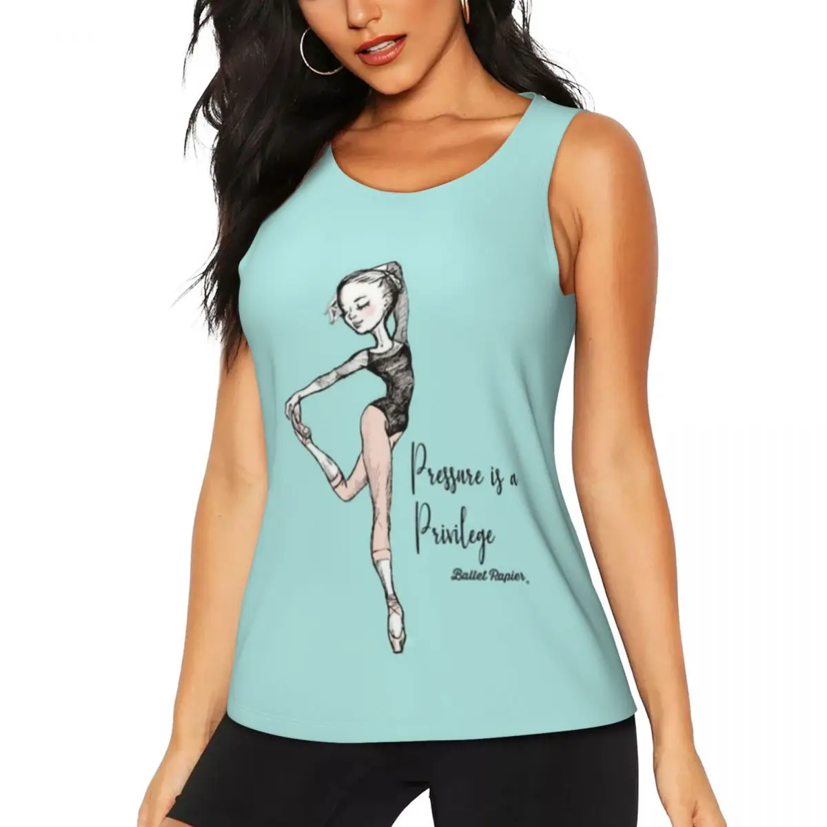 

Custom Ballet Dancing Pressure Is A Privilege Yoga Shirt for Women Ballerina Dance Dancer Athletic Gym Tank Tops