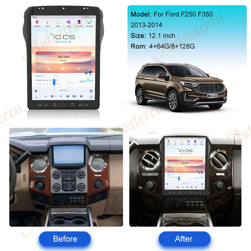 Carplay Android 13 For Ford F250 F350 Heavy Duty Truck Car GPS Navigation Auto Multimedia Player Radio Tape Recorder Head Unit