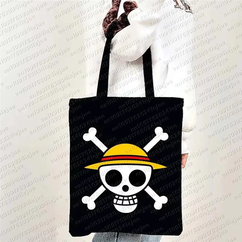 Neue Anime Roronoa Zoro Monkey D. Luffy Tony Tony Chopper Muster Öko-Handtasche Einkaufstasche Canvas-Tasche Geschenk