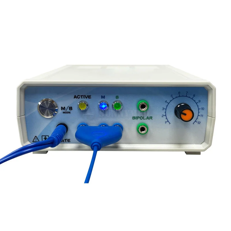 Small Size Generator Medical Open Surgery Electrosurgical Cautery Max 100 Watts Monopolar and Bipolar Coagulator for Vet