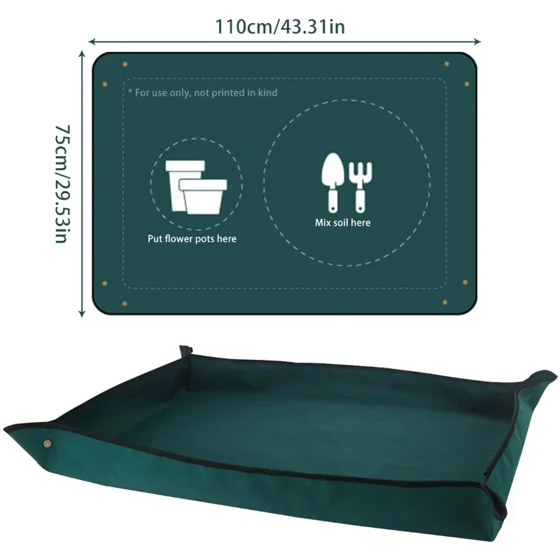 Planting Mat 600D Oxford Cloth Plant Repotting Mat Foldable Waterproof Gardening Potting Pad Flower Pots Transplanting Mats