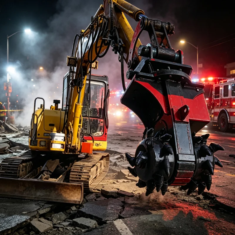 Road header Attachment Hydraulic Trenching Drum Cutters for 20 Ton Excavators Cutter for Tunnel Boring Machine