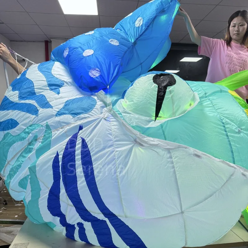 DDDZ LEDカタツムリノーチラスショー凧3Mリップストップナイロンラインランドリーペンダント大型ソフトインフレータブルナイトカイト昼夜兼用簡単飛行