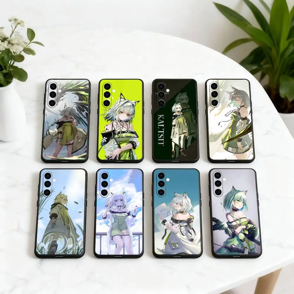 

A-Ark-nights-AK GAME K-Kal tsit Phone Case For Samsung Galaxy A73,A72,A71,A70,A53,A52,A51,Others Soft Black Cover