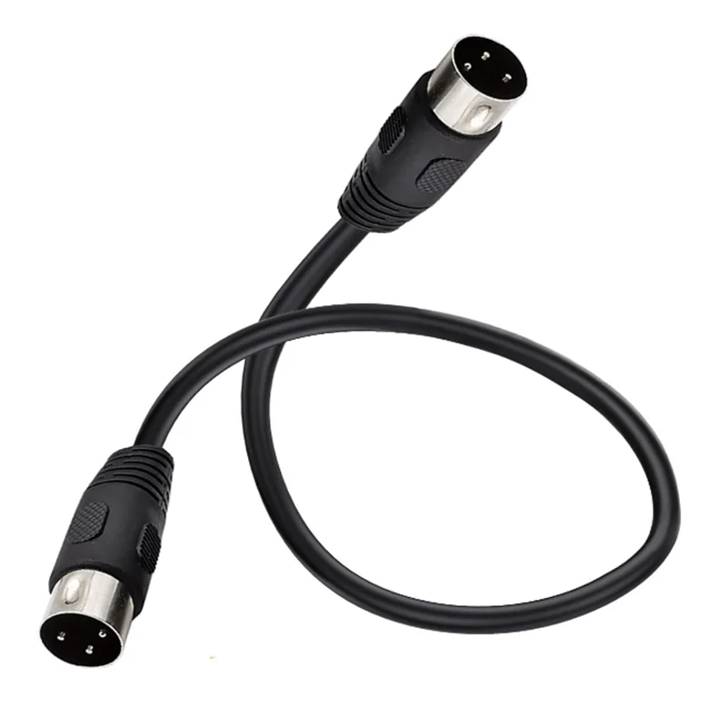 Power Cord Digital Equipment Connection Wire Black 50cm to 500cm Din 3Pin Male to Female Power Supply Cable