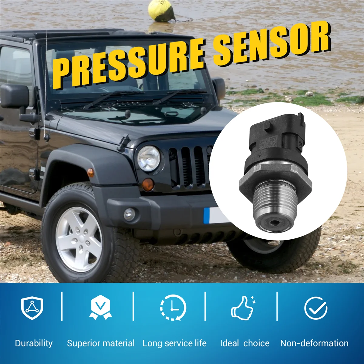 68092292AA Fuel Rail High Pressure Sensor Common Rail Pressure Sensor for   JEEP WRANGLER JK LIBERTY 0281006160