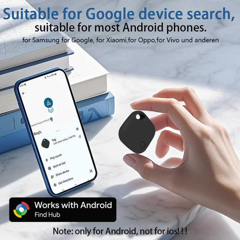 علامة أندرويد لتتبع نظام تحديد المواقع RSH لـ XIAOMI Samsung Moto تعمل مع كاميرا Google Find لتأجير السيارات وتحديد موقع نطاق التنبيه والتذكير