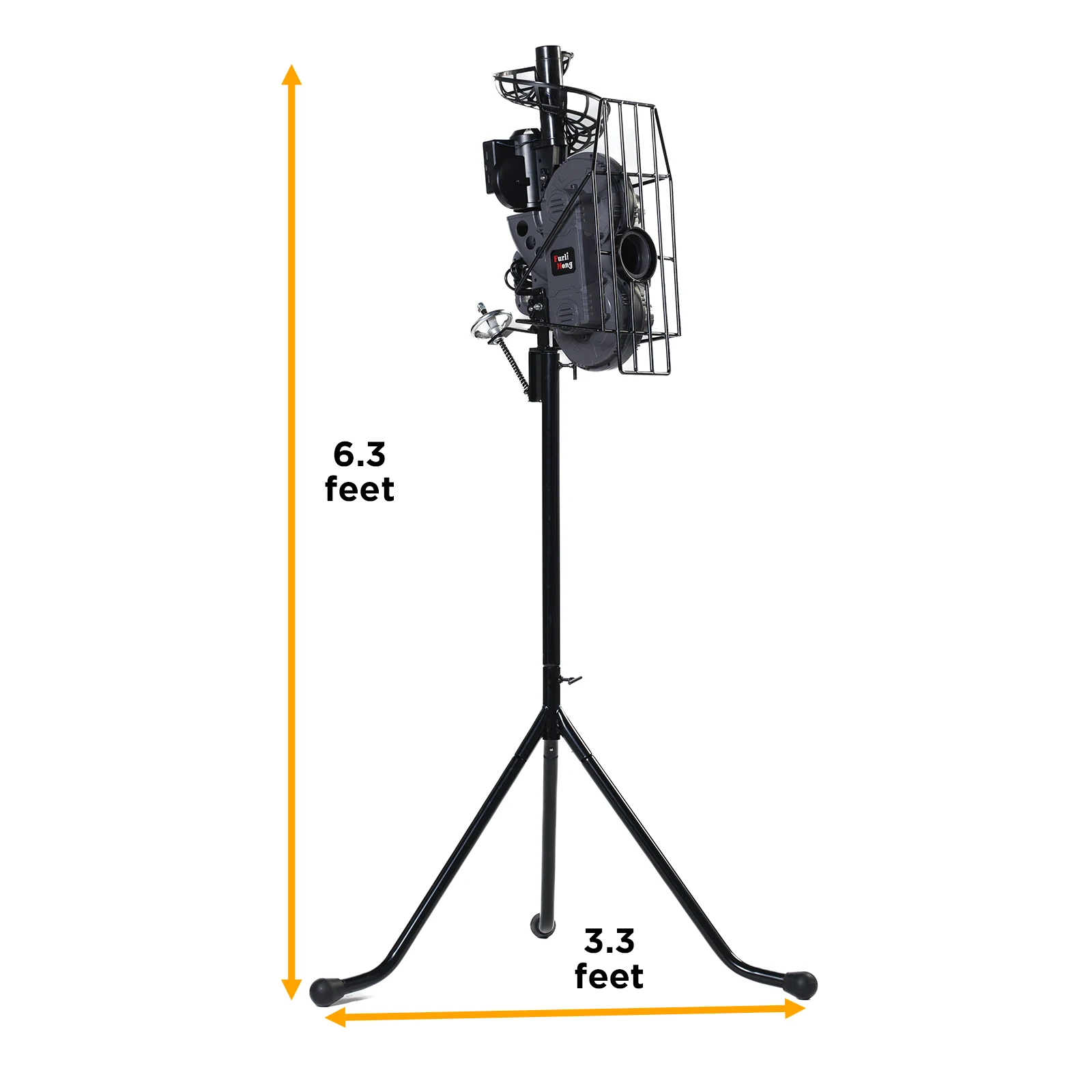 666BHA Baseball & Cricket Pitching Machine, Angle, Speed and Launch Interval Adjustable, 40 to 68 MPH,