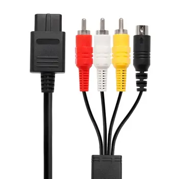 適用於任天堂64、N64、SNES、SFC、NGC的黑色AV複合S端子RCA高清電視線 8 最佳銷售 任天堂64配件 - №2