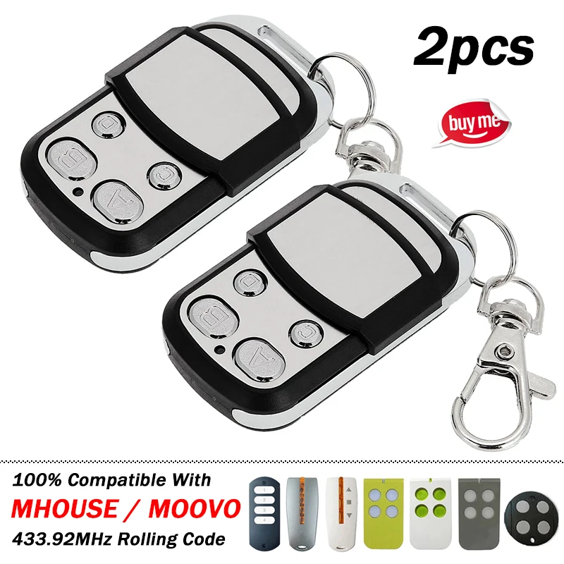New 433.92MHz Garage / Gate Remote Control Compatible With Myhouse MHOUSE TX3 TX4 GTX4 GTX4C MOOVO MT4 MT4V MT4G Gate Opener
