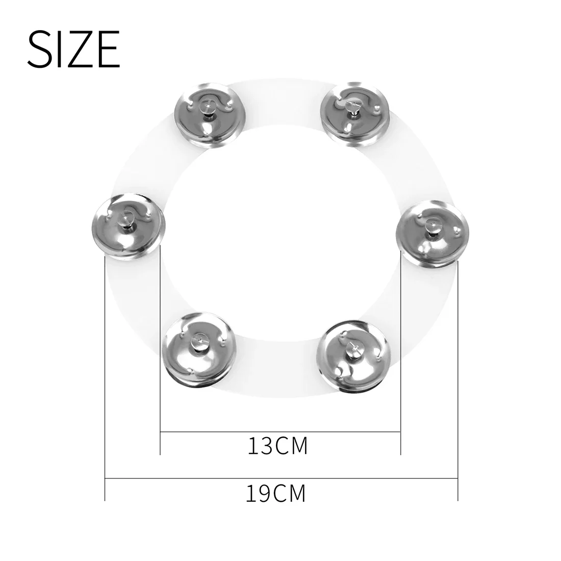 Jazz Drum Stepping Cymbal Ring Bell Cymbals Hi Hat Tambourine Drum Set Stainless Steel Bells Percussion Instrument Accessories