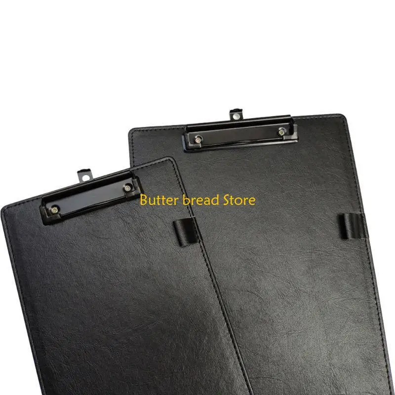 W89C Document Stationery Clipboard File Folder Writing Pad Clipboard PU Leather