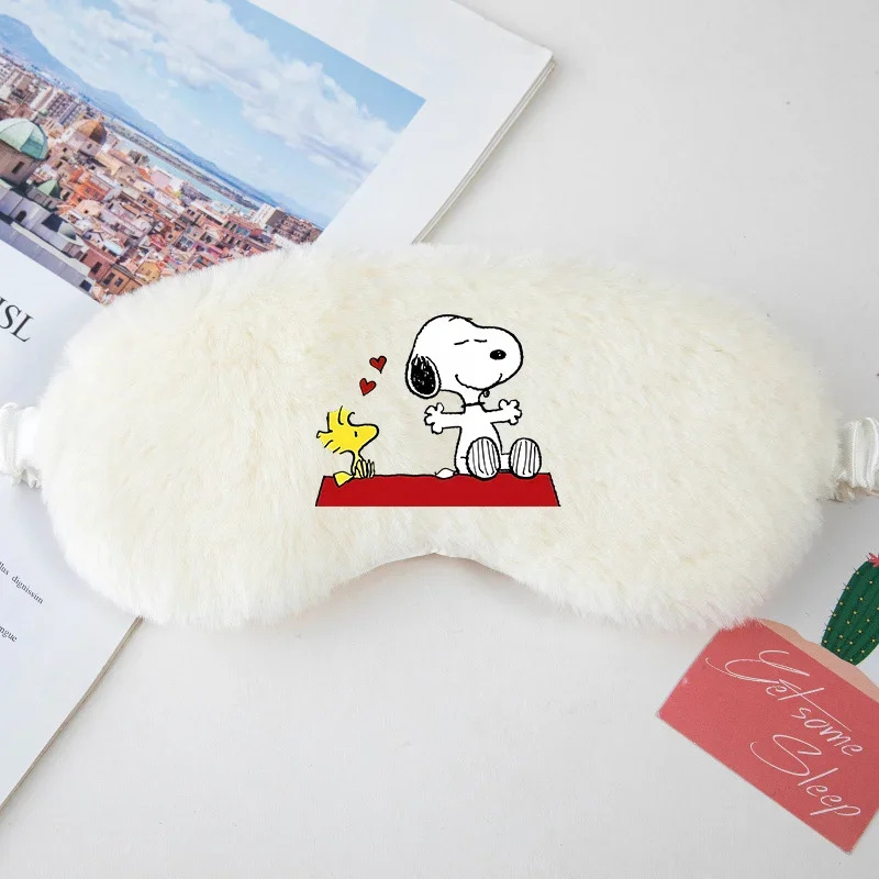 

Маска для сна Snoopys: мягкая, милая, для женщин и мужчин, для отдыха, от солнца, для глаз, повязка на глаза, детская повязка, подарки