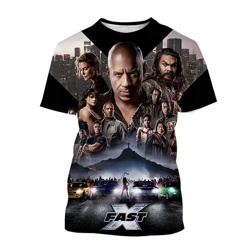 Latest Fast and Furious T-Shirts 3D Print Summer Men Woman Short Sleeve T Shirt Hip-hop Oversized Harajuku Top Tees Kid Clothing