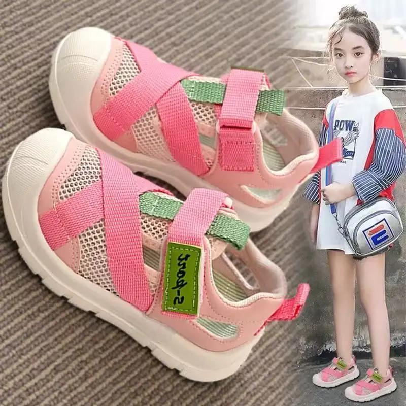 أحذية رياضية صيفية للأطفال من نسيج شبكي قابلة للتنفس للأولاد والبنات أحذية للأطفال الصغار أحذية رياضية عصرية للأطفال