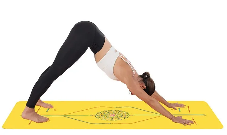 

Outdoor Yoga Natural Rubber Shock Absorption Fitness Sweat Absorption Color Printing Sound Insulation Non-slip Mat Exercise