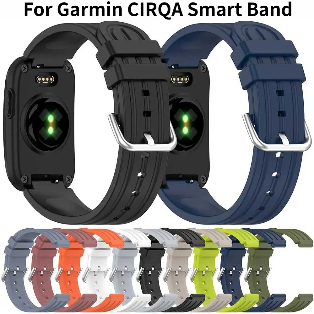 New Soft Silicone Strap for Garmin CIRQA Smart Band Sports Fitness Tracker Sport Adjustable Loop Strap Wristband for Men & Women