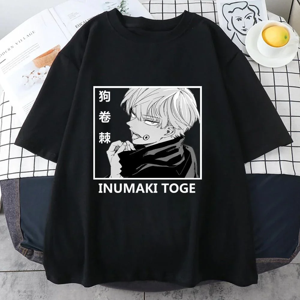 New Inumaki Toge Printed Short Sleeve Cool T Shirts Men Women Top Summer Anime Harajuku O Neck T Shirts