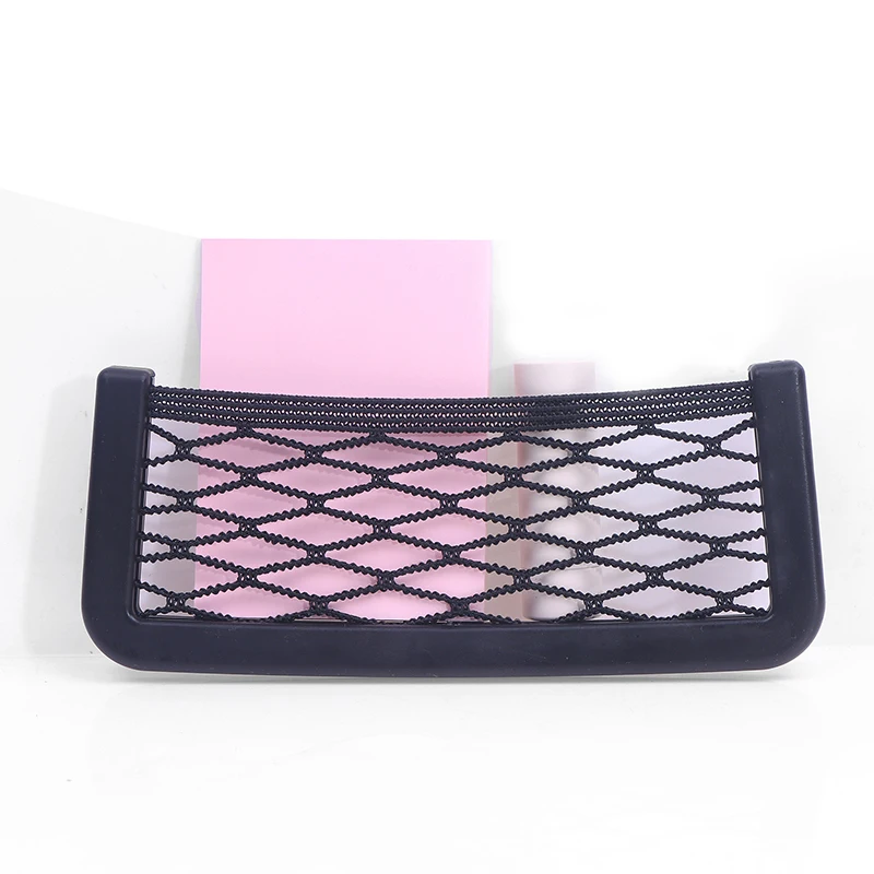 Car Organizer Storage Bag Auto Paste Net Pocket Phone Holder Car Accessories 20*8CM 8*15CM Universal car Accessories