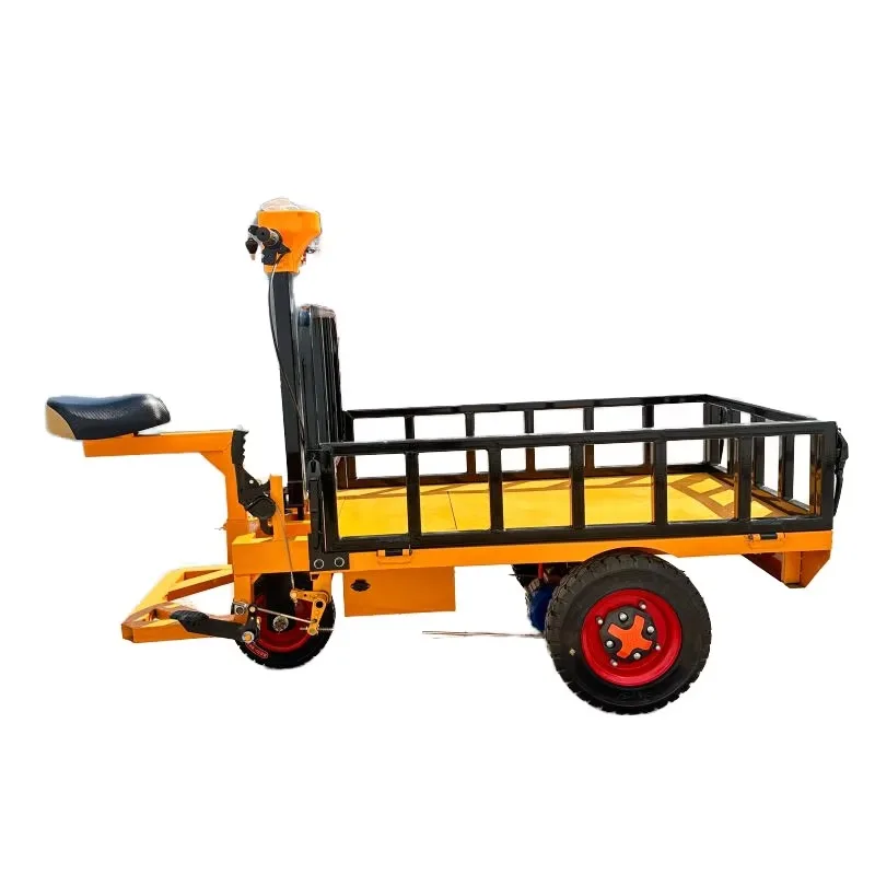 CE Certified High Quality Heavy Duty Electric Flatbed Cargo Platform Hand Trolley/Carts 1-Year Warranty