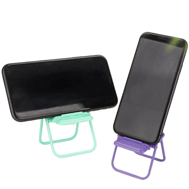 Universal Mobile Phone Accessories Foldable Chair Shape Mini Desktop Phone Holder Phone Stand