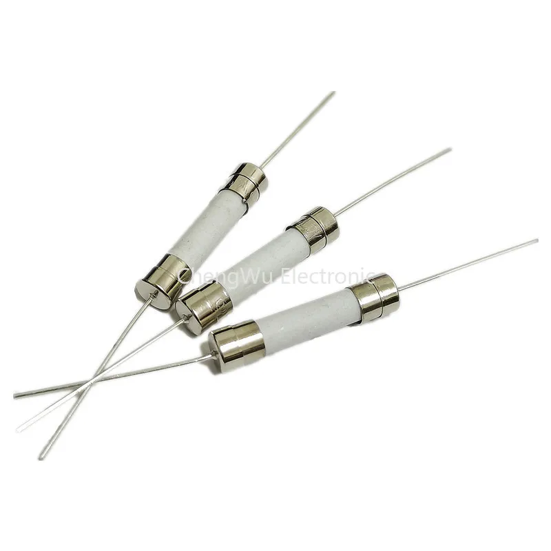 5pcs Miniature Ceramic Tube Fuse 6x30mm 6*30mm Fast Blow Axial Lead with 2 Pin 250V 10A 12A 15A 20A 25A 30A