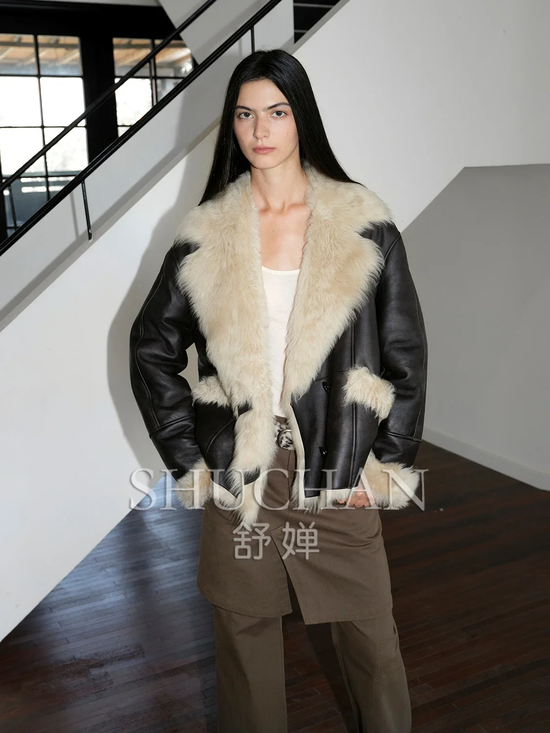 

Winter 2024 Autumn Style Tuscany Double-faced Fur Casacos De Inverno Feminino Winter Coat Women