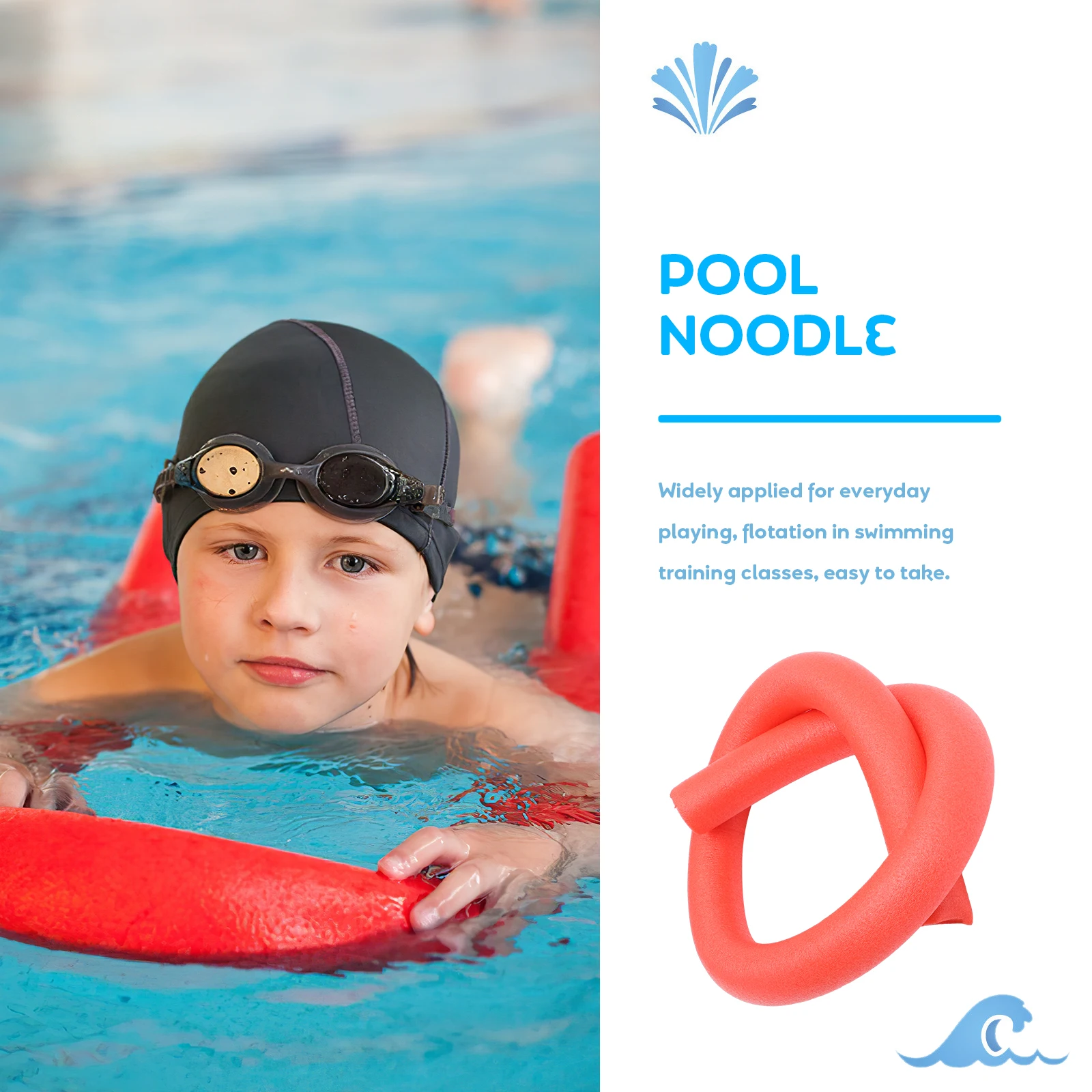 1 قطعة الشعرية بركة رغوة السباحة الشعرية للأطفال الكبار تعويم التدريب أداة بركة اكسسوارات السباحة العصي رغوة حمراء المعكرونة #6