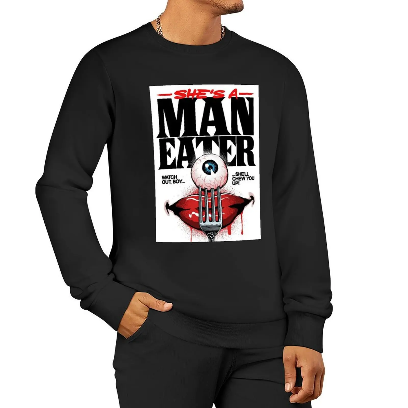 

Man eater Pullover Hoodie tracksuit men men clothing men's sweatshirts