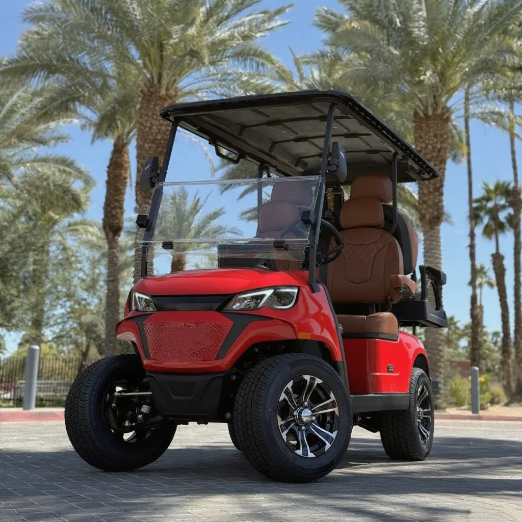 72V Lithium Golf Cart Four Seat Ten Point One Inch Display 150km Range Ultimate Electric Golf Cart