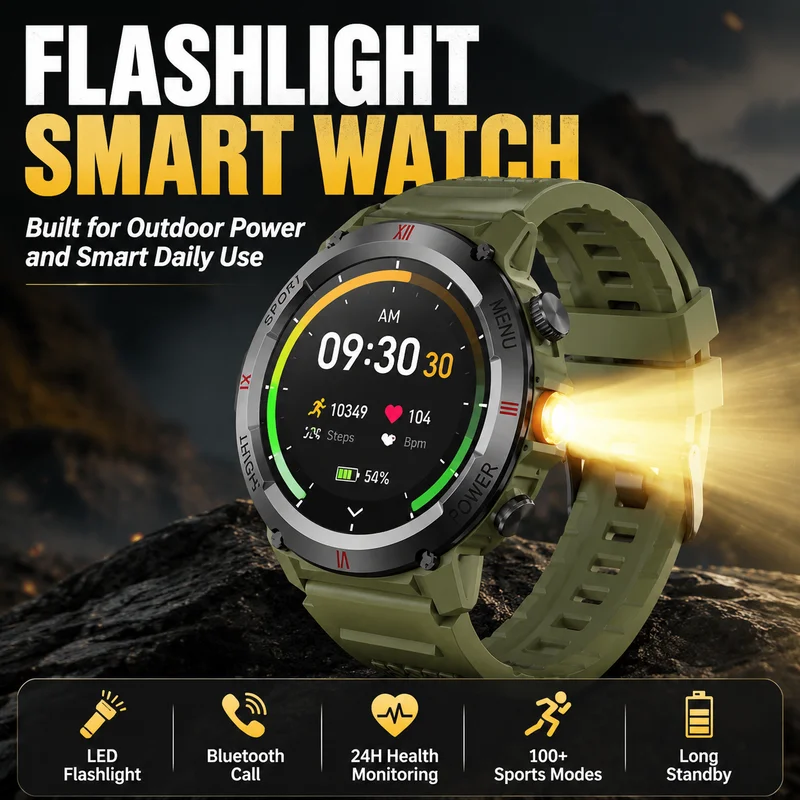 2026 New 1.46 "HD Screen Outdoor Smart Watch GPS Sport with 