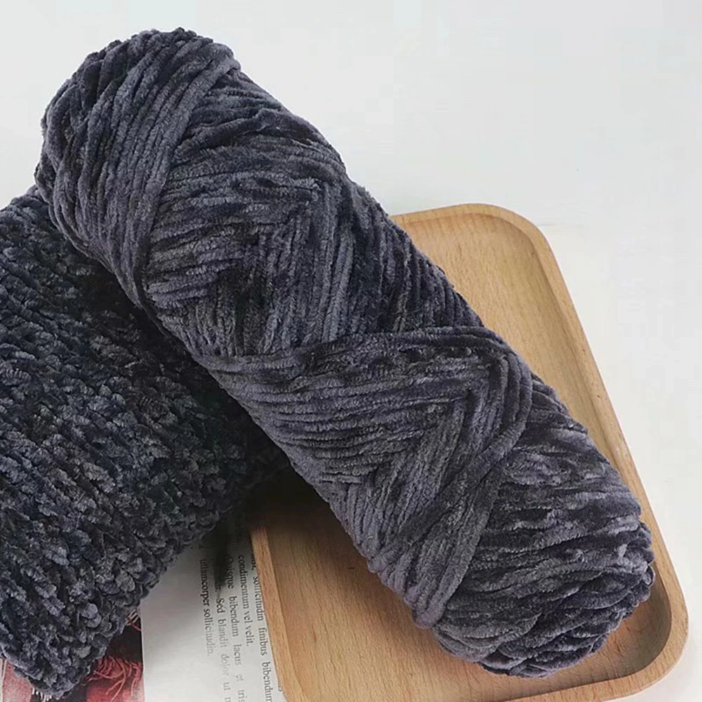 95g Chenille zacht fluwelen garen gemengd breiwol gehaakte handgemaakte sjaal jas babydeken en muts