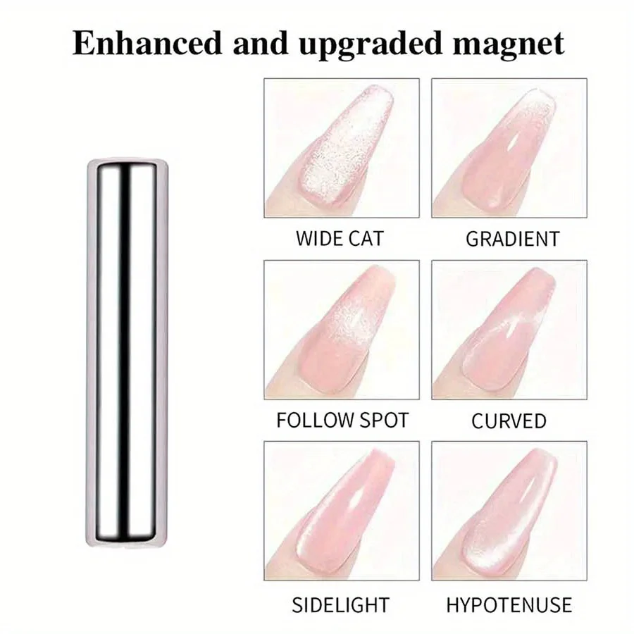 

25x5mm Round Nail Art Cat Eye Gel Magnetic Pen for Gel Polish 3D Cat Eye Nails Painting Strong Magnet Stick Manicure DIY Tools