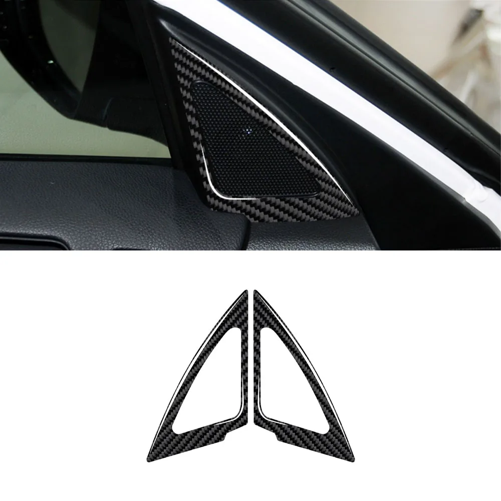 Gate Door Speaker Decoration Cover Trim Sticker Decal ABS/Carbon Fiber Car Accessories for Kia Cadenza K7 4-Door 2014 2015 2016