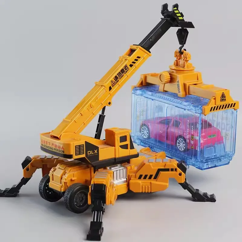 New container transport vehicle models,engineering tower crane toys,flatbed transport vehicles,wholesale