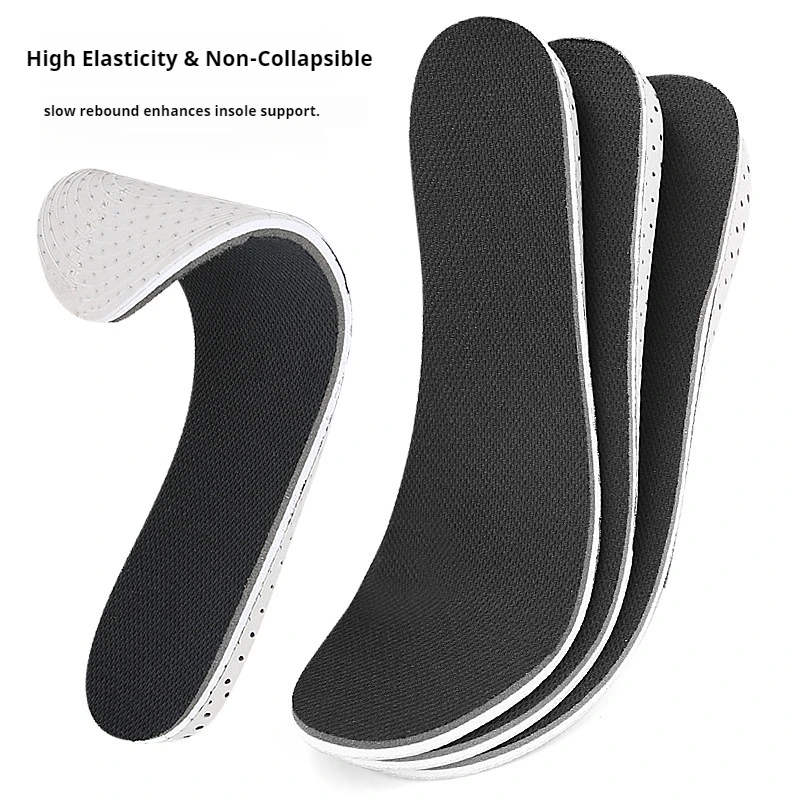 Hard Breathable Memory Foam Height Increase Insole Heel Lifting Inserts Shoe Lifts Shoe Pads Elevator Insoles for Unisex 1 Pair
