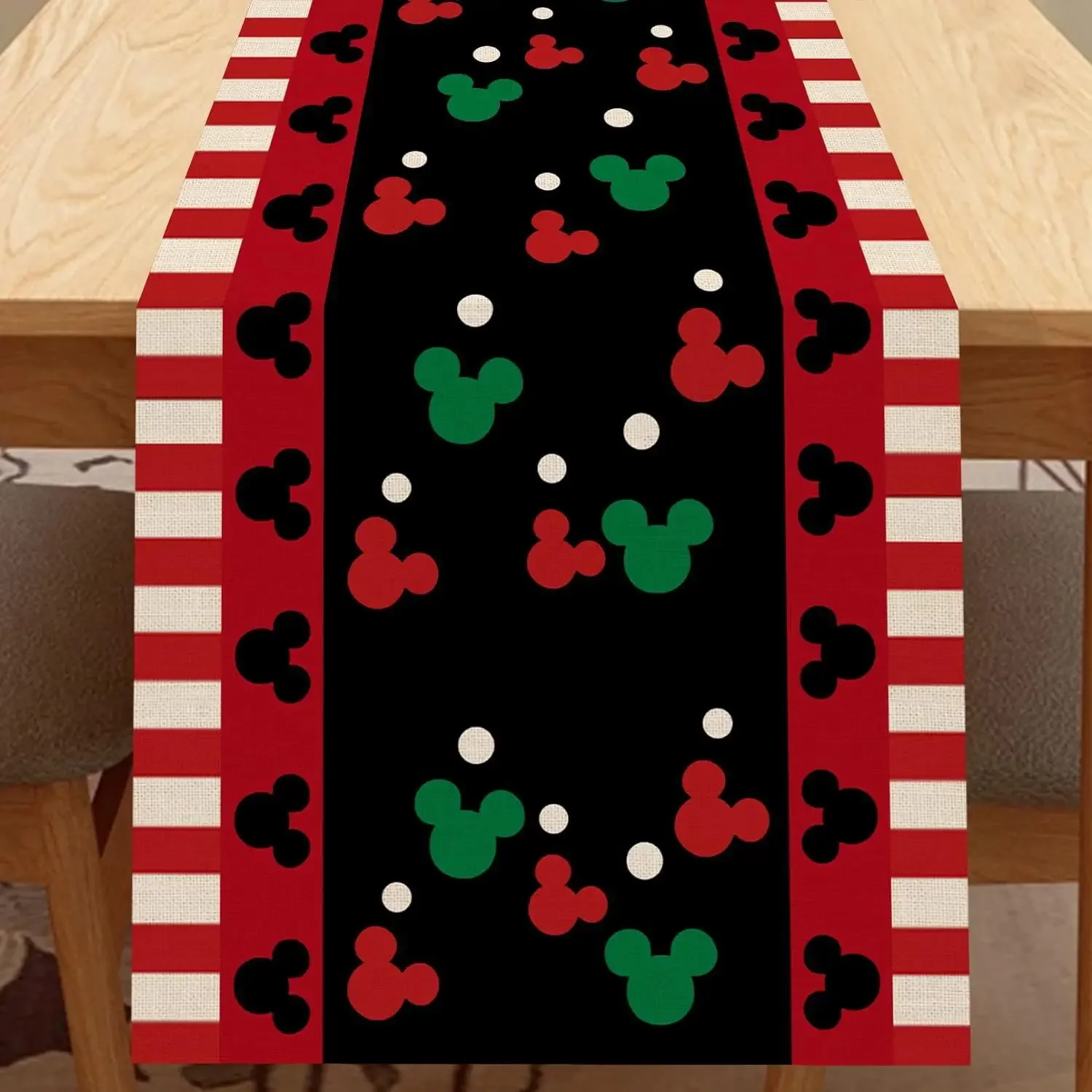 Mickey Mouse christmas table runner Disney Anime tablecloth Party Tables strap restaurant Placemat fashion home decor xmas gift