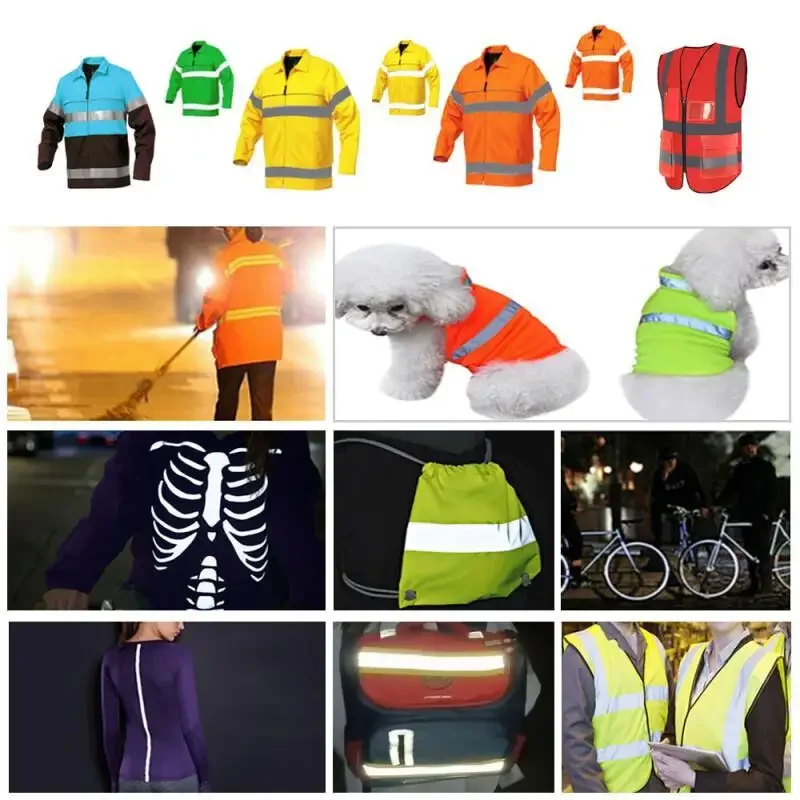 3Meters Reflective Tape for Clothes High Visibility Safety Sticker Strip for Helmet Bag Cycling Running Night Gear