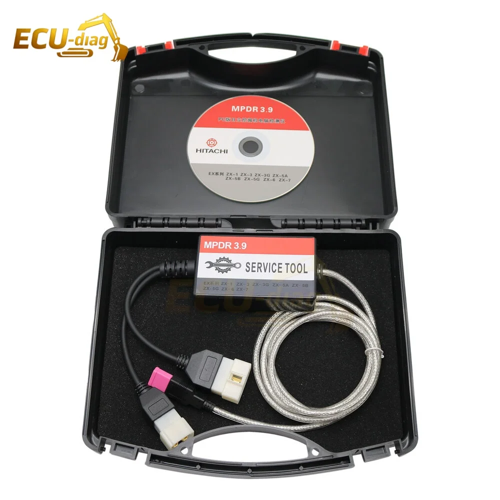 MPDR3.9 Diagnostic Tool with Software For Hitachi ZX-1 ZX-3 ZX-3G ZX-5A ZX-5B ZX-5G ZX-6 ZX-7 Fault Detector Adapter Scanner