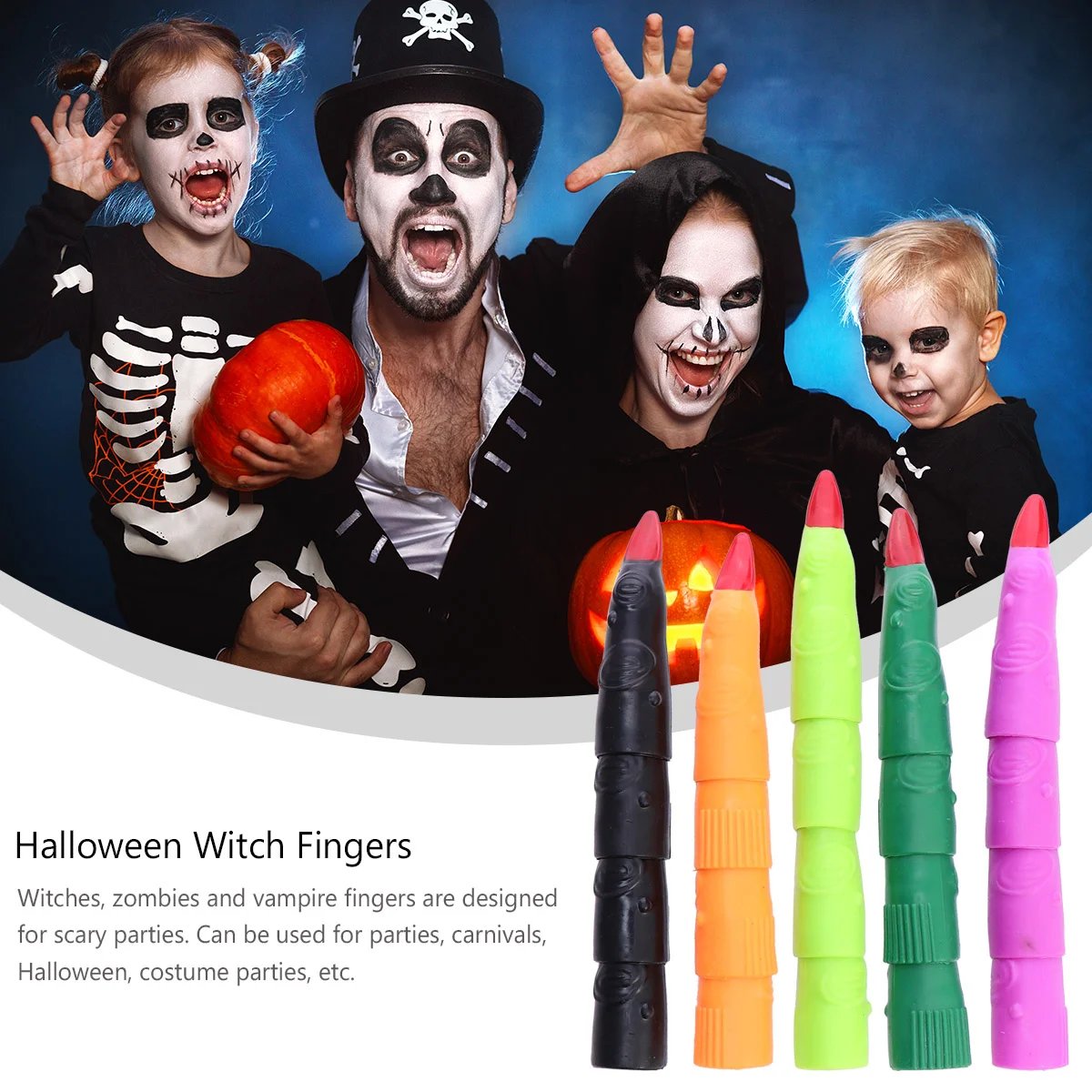 20-delige vingerbedjes nepheksenvingers vampierkostuum maskerade rekwisieten nagels halloween kostuums ring voor cosplay