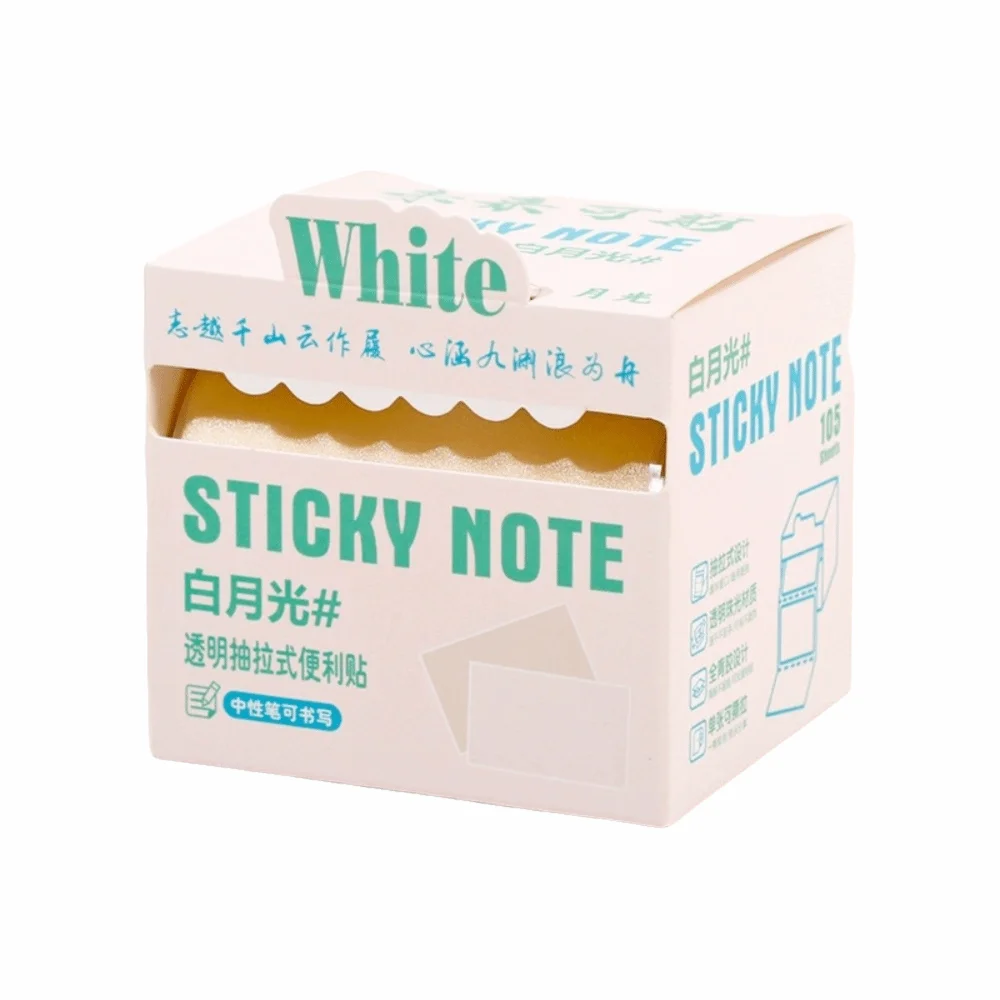 

Pull Out Design Sticky Notes Macaron Color Korean Style Memo Pad Paper Translucent Self-Adhesive Message Stickers