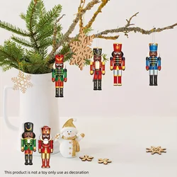 Christmas Tree Wooden Nutcracker Soldier Pendant Personalized DIY Hanging Decor Navidad Natal Home Xmas New Year Party Ornaments