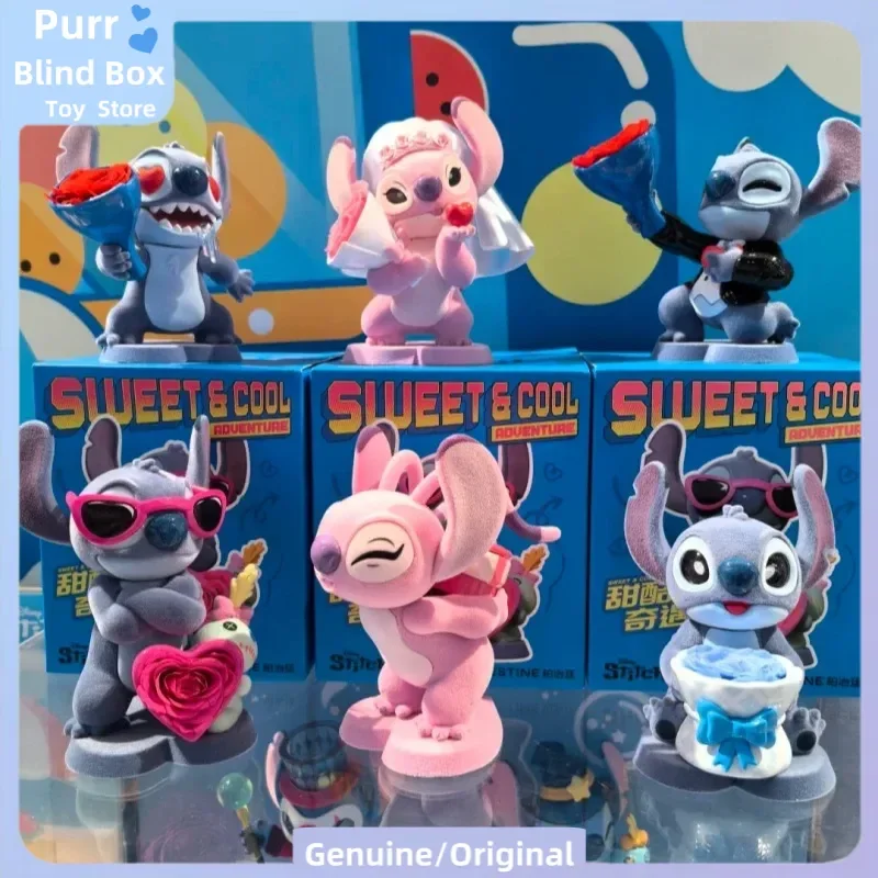 

Original Disney Stitch Sweet & Cool Adventure Forever Flower Series Blind Box Fashion Stetch Ornament Mystery Box Popular Gift